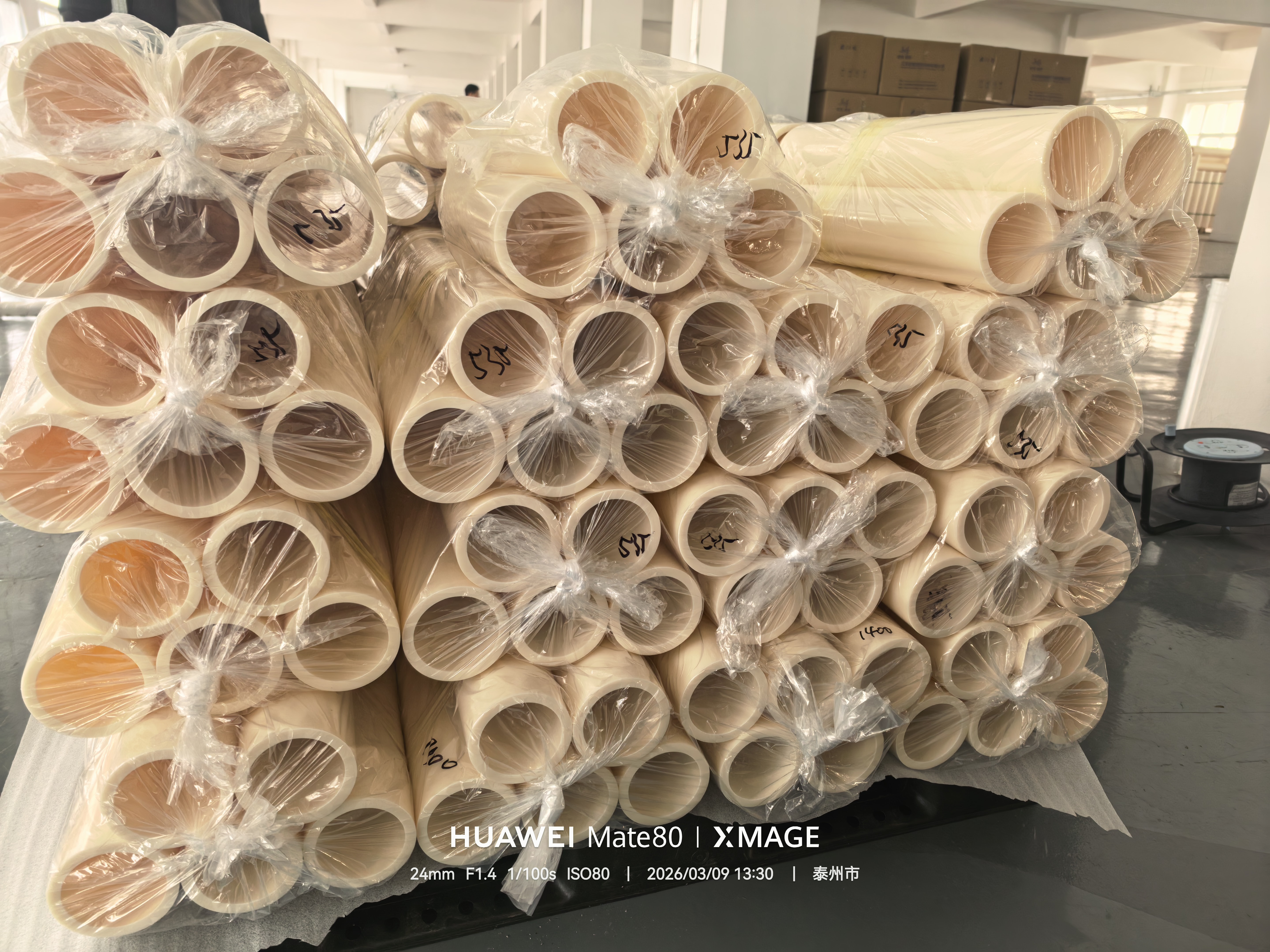 ホンカイプラスチックス、今年佛山市に高性能ABSコアチューブの最初のバッチを納入に成功